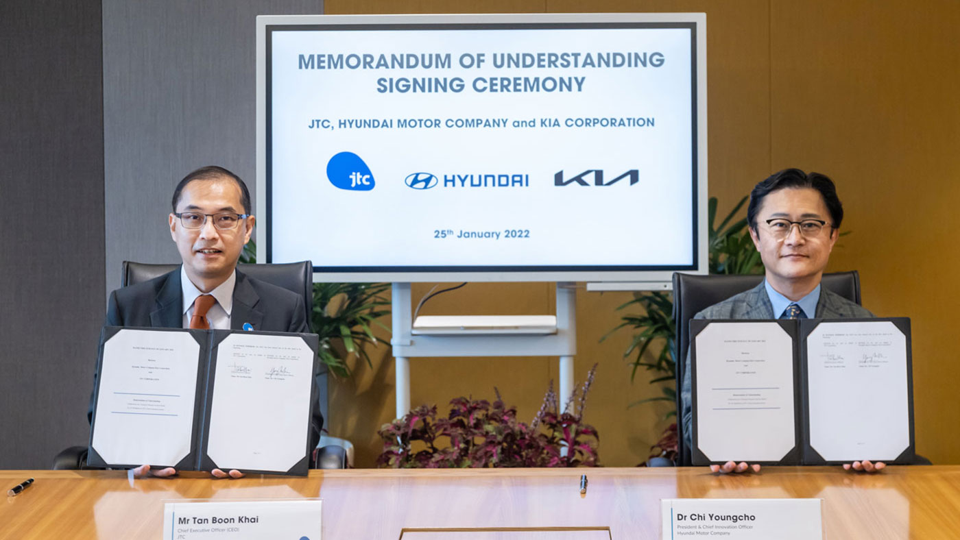 Hyundai Motor Group and JTC to Develop Smart Transport and Logistics Models for Singapore’s Jurong Innovation District 